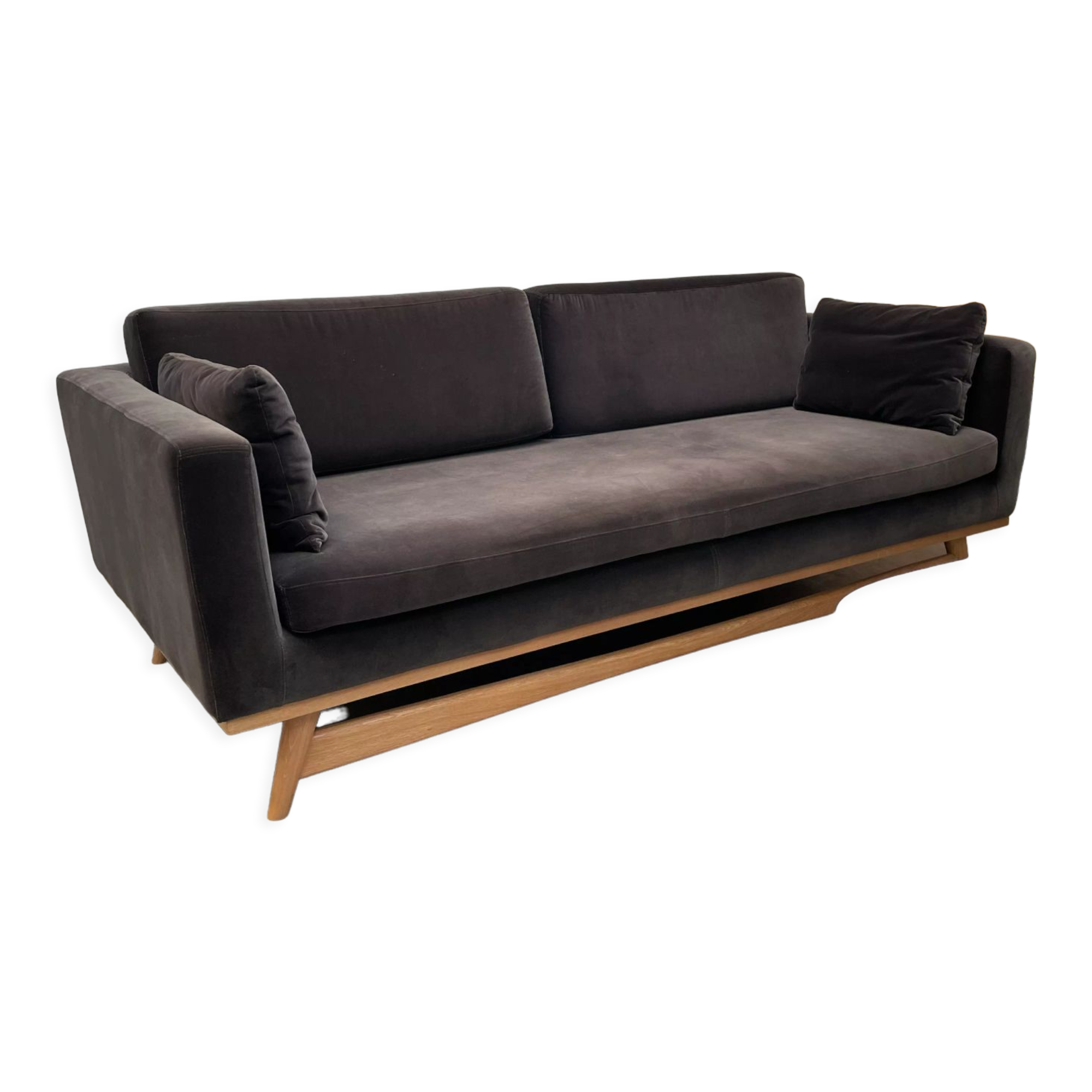 Sofa 210 solid oak navy blue