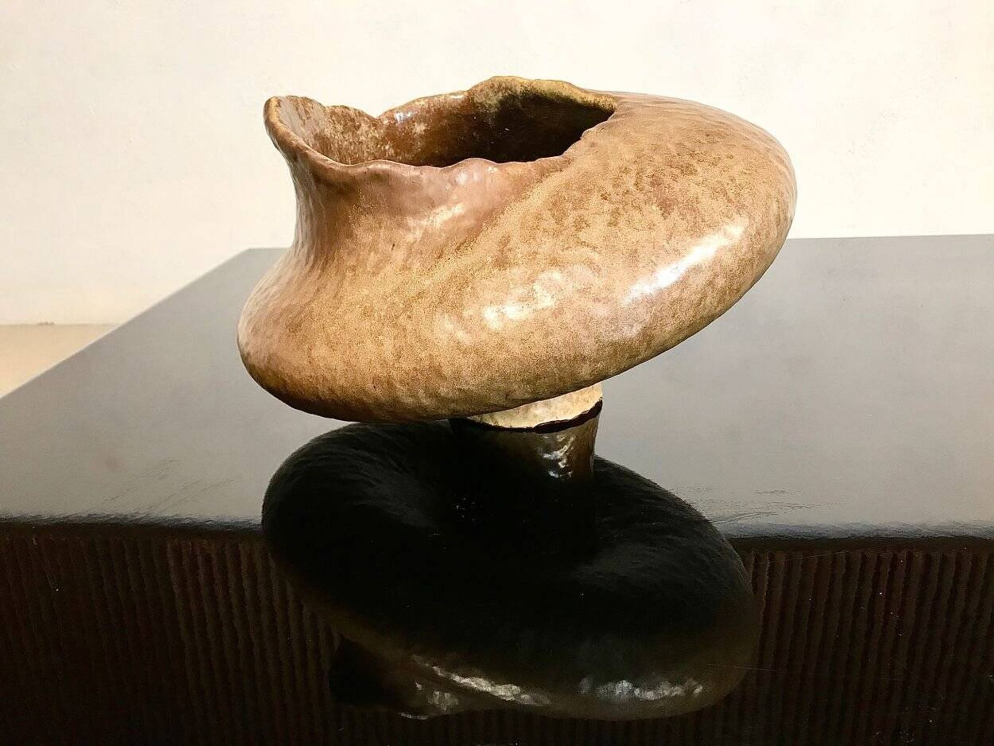 Vase en céramique d'art sculptural par Atelier Sorembe, Allemagne 1970