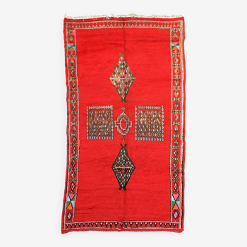 Red Boujad Moroccan rug - 443 x 203 cm