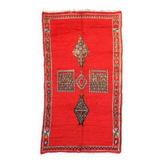 Tapis Marocain Boujad rouge - 443 x 203 cm