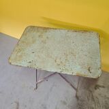 Old French Metal Bistro Garden Table, From The Early 1900s.