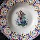 1870 /1900 coquille st jacques  Gien Faience Opaque / femme dansant