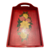 Red wood tray