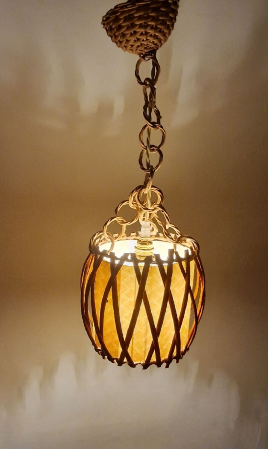 Rattan suspension by Louis Sognot