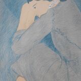 Sleeping Woman original handsigned lithograph Pierre Boncompain