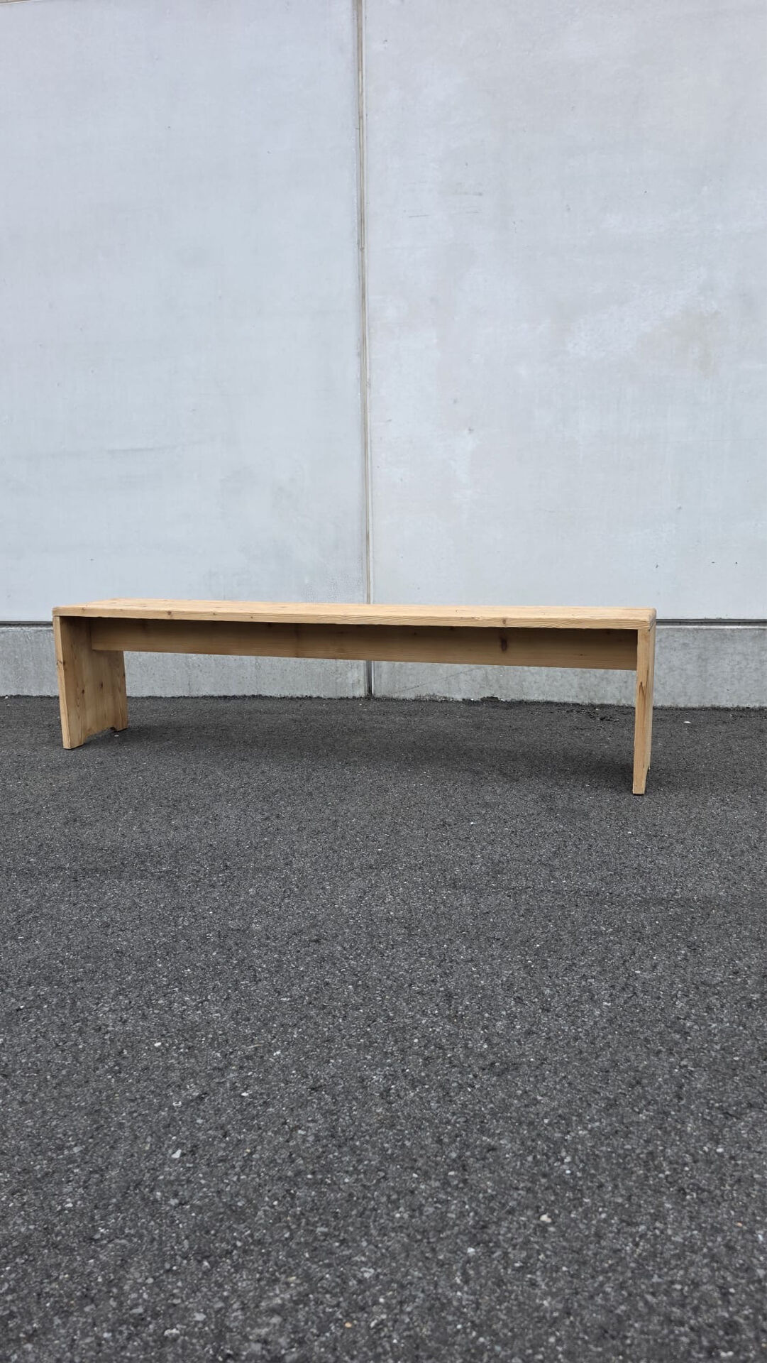 Méribel bench in solid pine by Charlotte Perriand, France, 1970