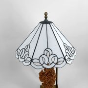 "Rose des Sables" Lamp, Bronze and Stained Glass Shade – circa 1970