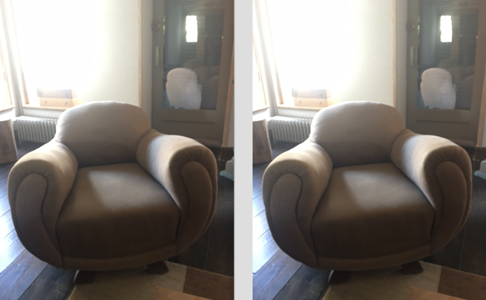 Pair of club armchairs made of flemish fabric