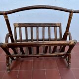 Rattan magazine holders