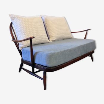 Ercol blue pastel sofa