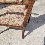 Fauteuil Louis XVI en noyer du XIXème siecle