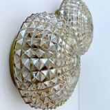 Pair of glass wall lights, 1960s