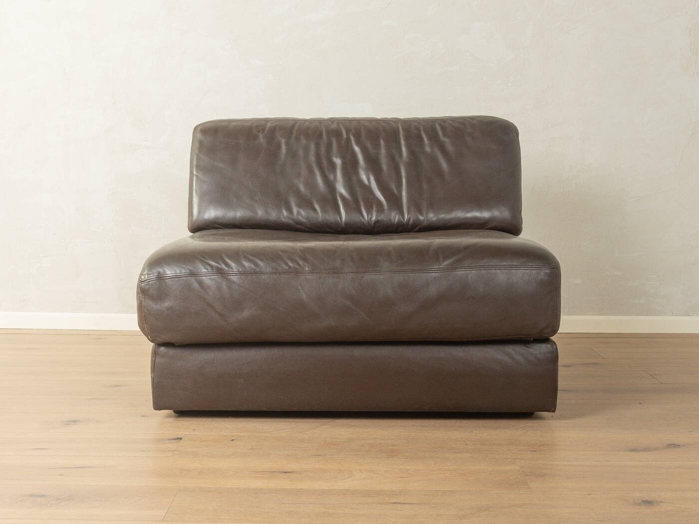 Brown leather armchair DS-76 by de Sede, 1970s