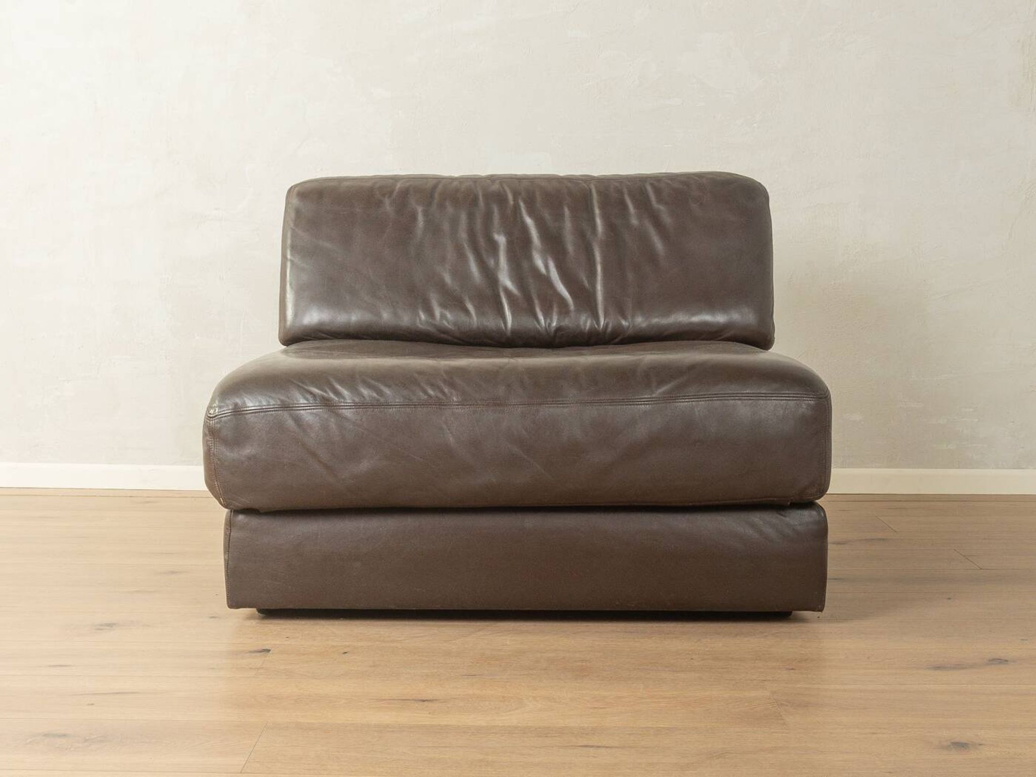 Brown leather armchair DS-76 by de Sede, 1970s