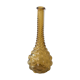 Green yellow bubble glass bottle