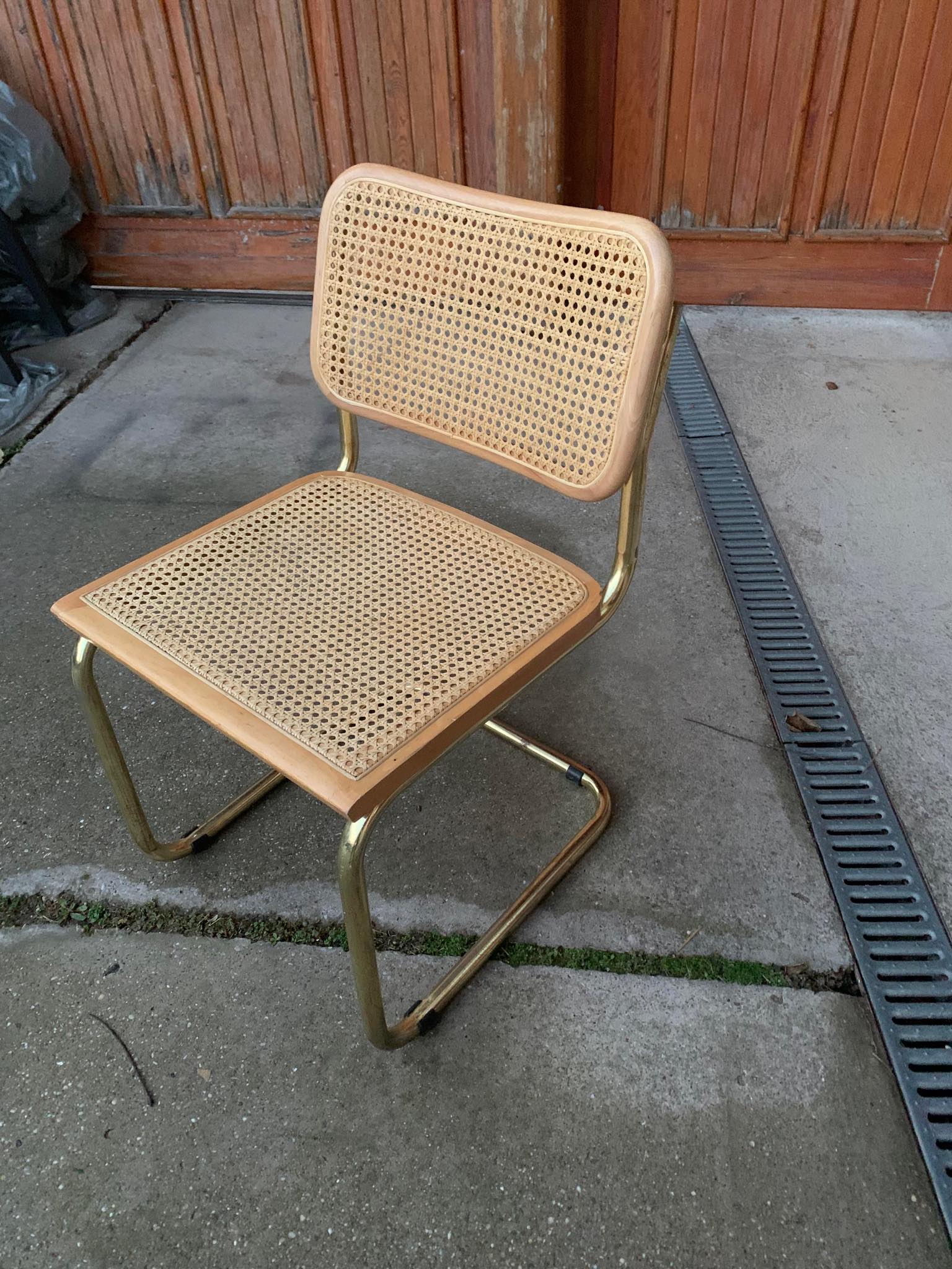 Mid-Century Modern Italian Marcel Breuer B32 Cesca Chair, 70s