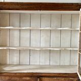 Buffet 2 corps vitré en bois, XIXème