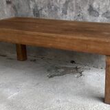 Brutalist rectangular coffee table - vintage 1960s