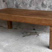 Brutalist rectangular coffee table - vintage 1960s