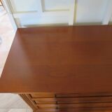 Chest of drawers in solid cherry wood with a curved top - Louis Philippe style - 4 drawers