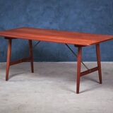 Table de Chasse avec Pieds Croisés par Erhard Rasmussen, Norvège, 1960s