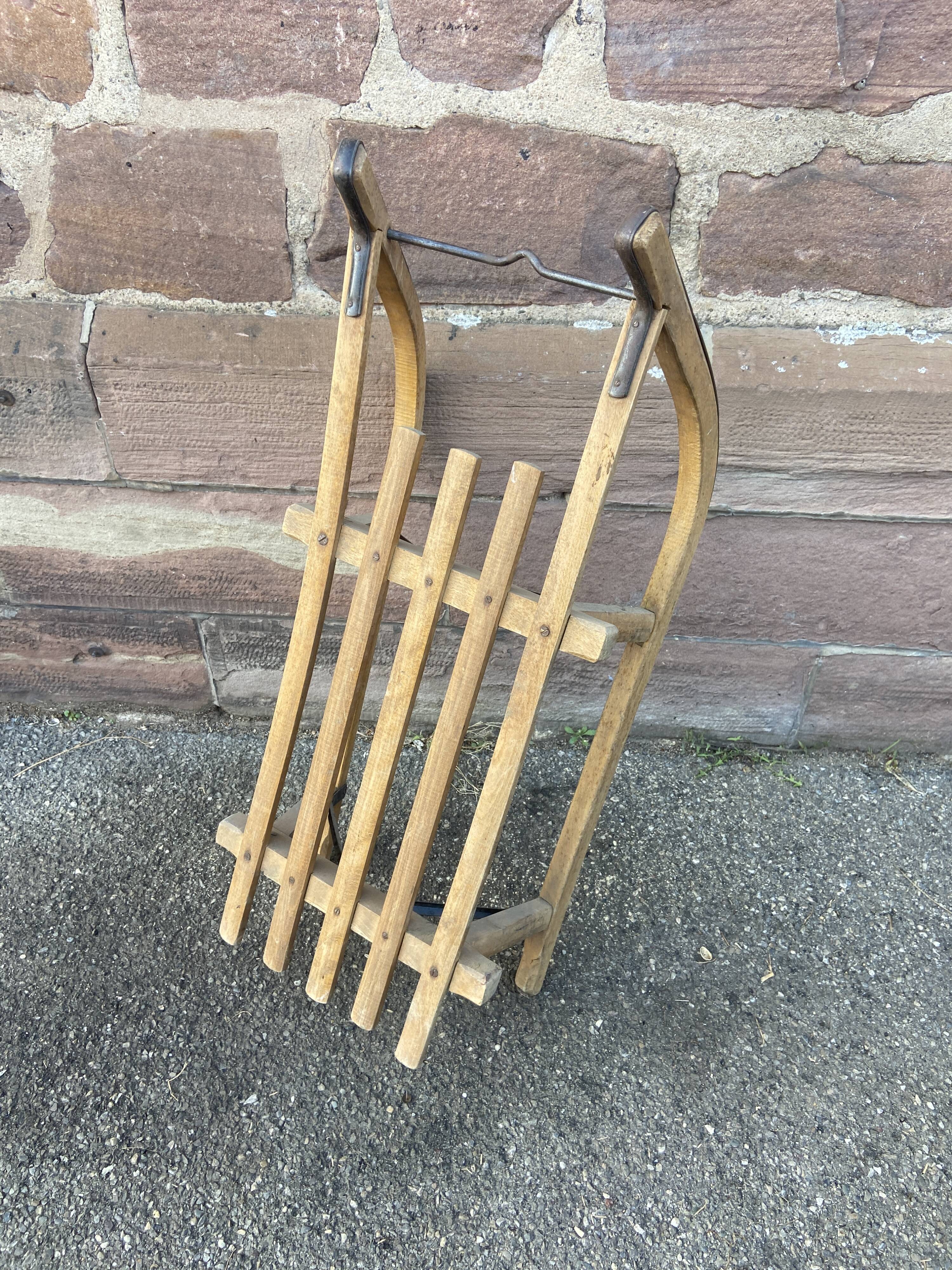 old Alsace sled sleigh Christmas decoration