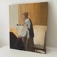 Oil on canvas "Woman in Blue Reading a Letter" after Vermeer