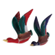 Pair of glazed ceramic wall ducks
