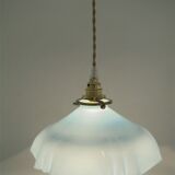 Blue opaline hanging lamp