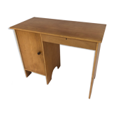 Bureau compact en bois de bouleau art déco des années 1960