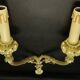 Large pair of Louis XVI style wall sconces from the 19th century - gilded bronze.