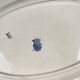 Oval half-porcelain plate from Badonviller, blue flower pattern, early 20th century.