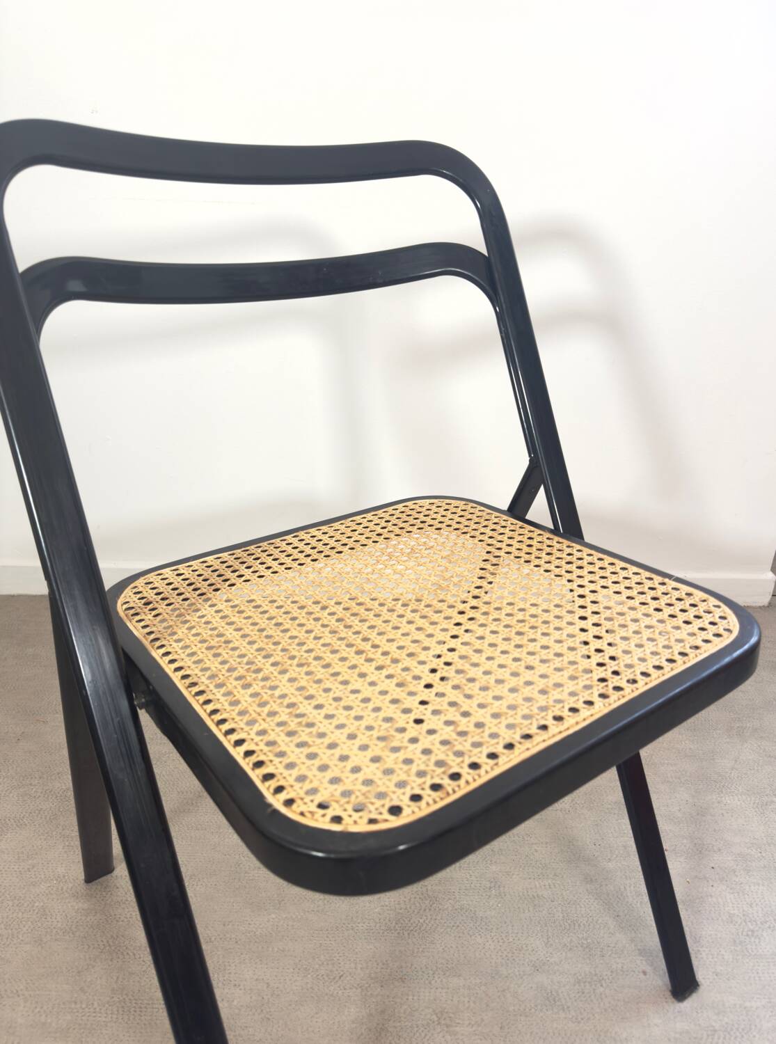Giorgio Cattelan folding cane chair for Cidue
