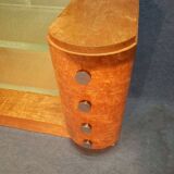 Art Deco dressing table in light wood and glass slabs