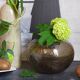 Vintage bubble-blown glass ball vase from riom france