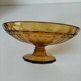 Plat piedouche en verre