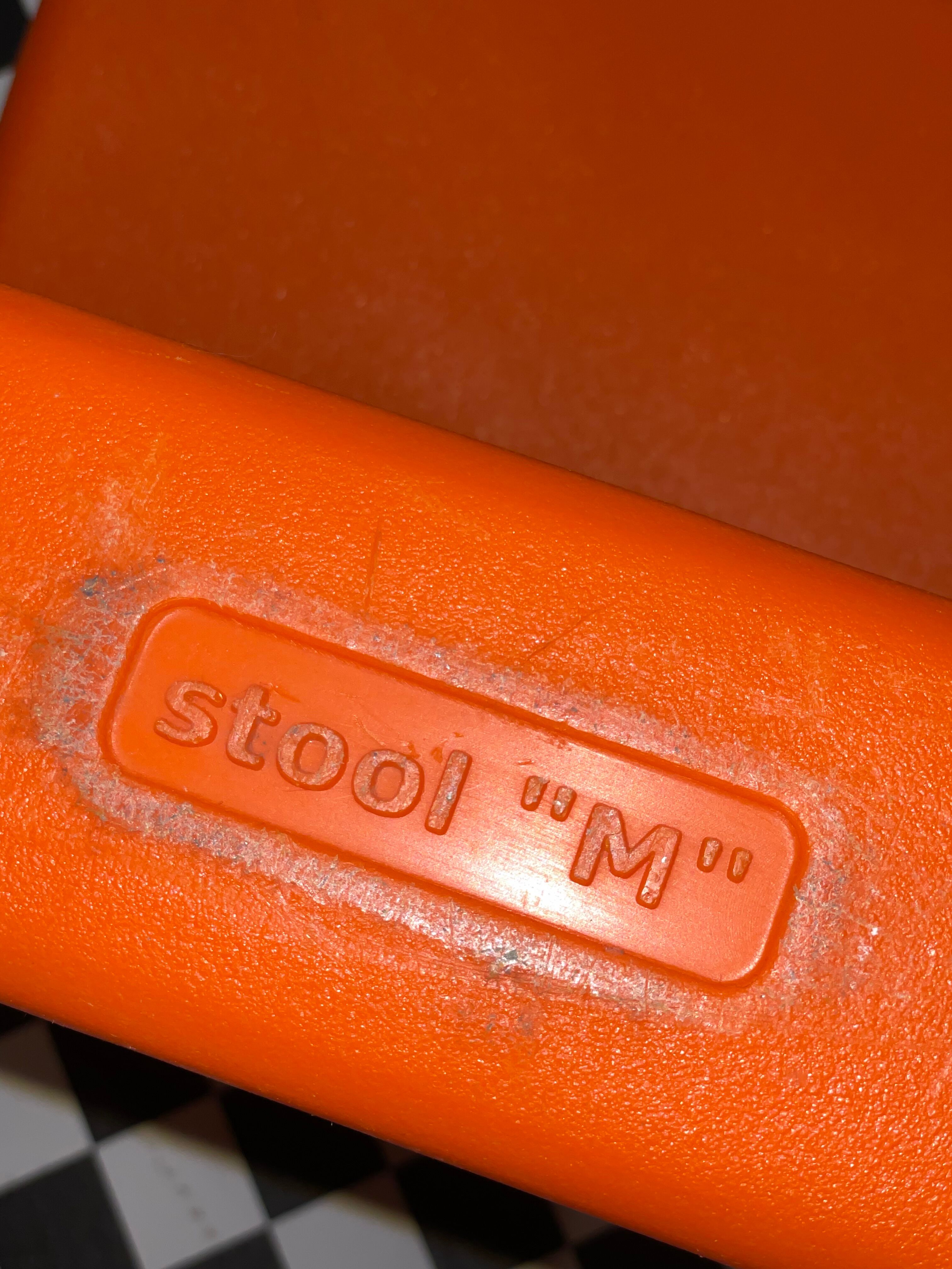 Stool M stool ultra design contempo seat orange by Marzais Creations