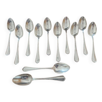 Christofle - Set of 12 Spatours table spoons in silver-plated metal