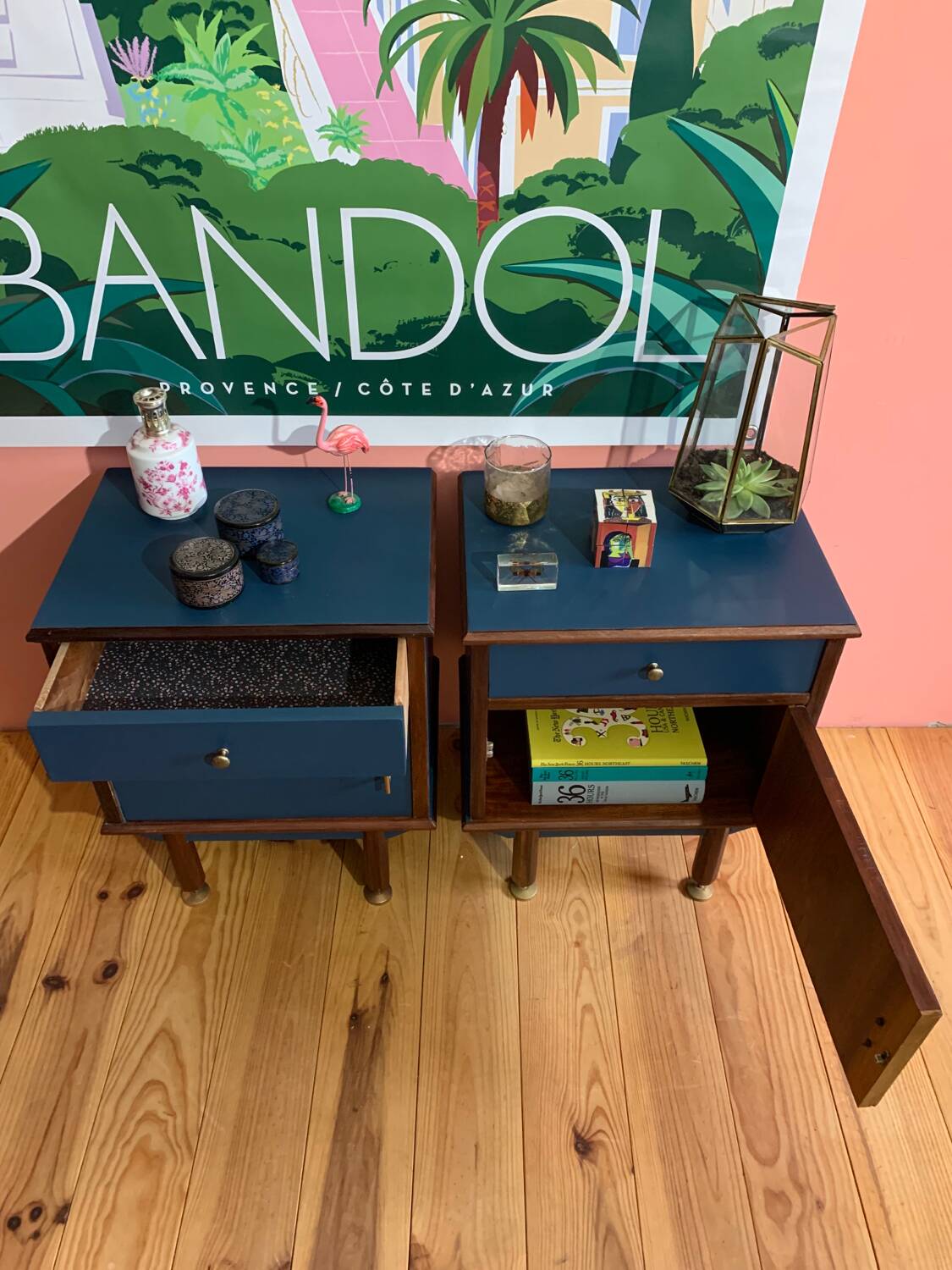 Pair of vintage bedside tables 1960