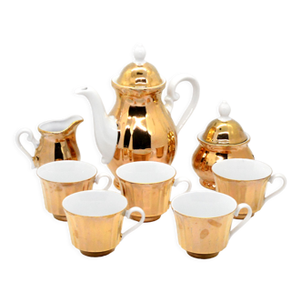 1960s hollywood regency golden coffee service Wunsiedel Bavaria Porzellan, Germany