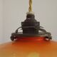 Rare French Art Deco Pendant Light | Illustrated Dog Countryside Shade