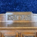 Art Nouveau period stepped desk in carved oak circa 1900