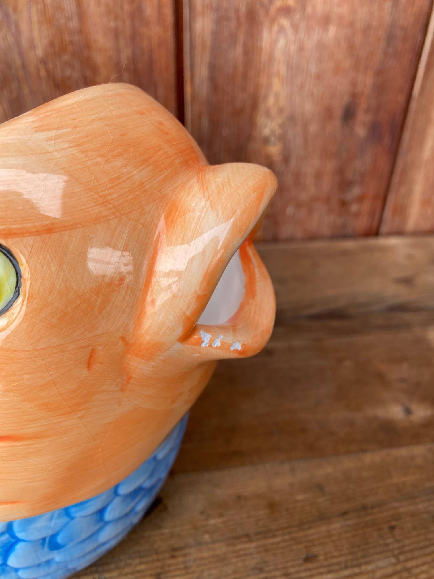 Zoomorphic fish jug.