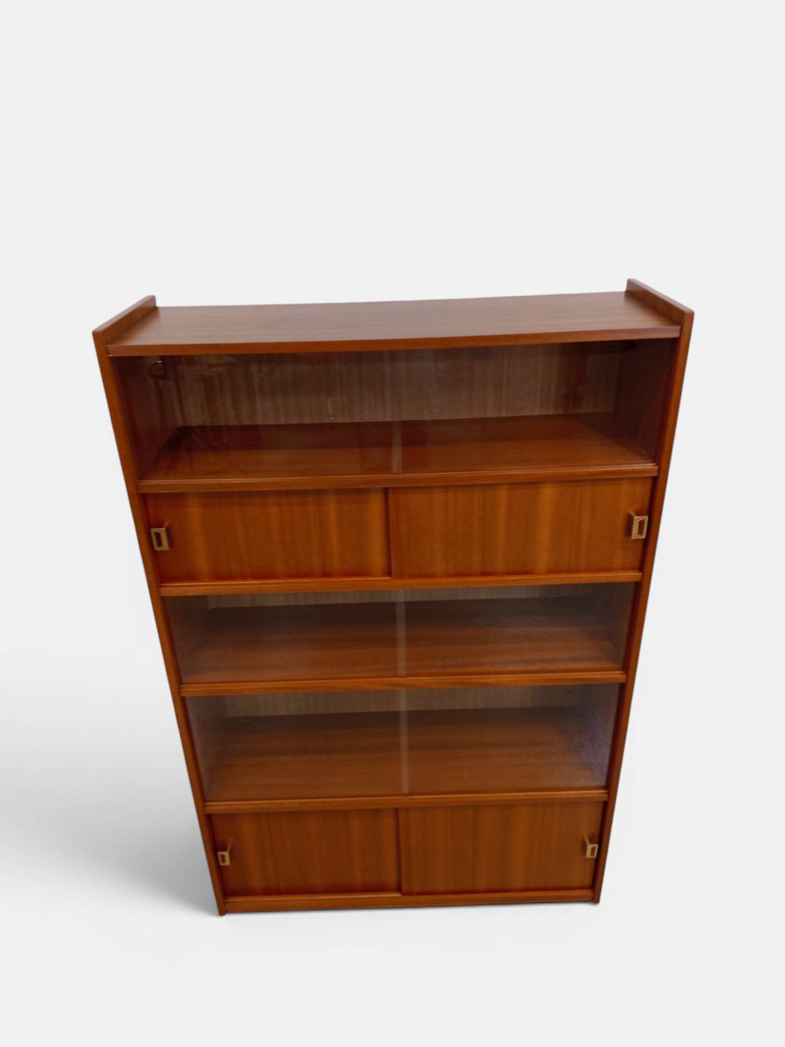 Vintage display library 60/70 Sliding door shelf