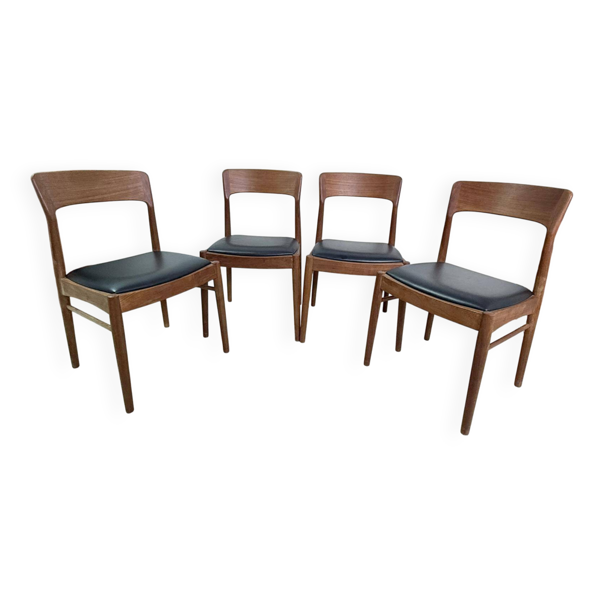 4 Chaises scandinaves Henning Kjaernulf