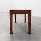 Oak Art Deco dining table with carved frieze, France 1920s
