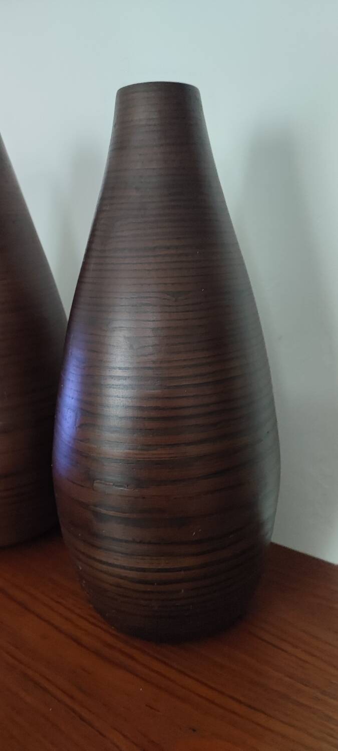 Pair of bamboo vases