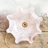 Suspension en verre de Clichy rose