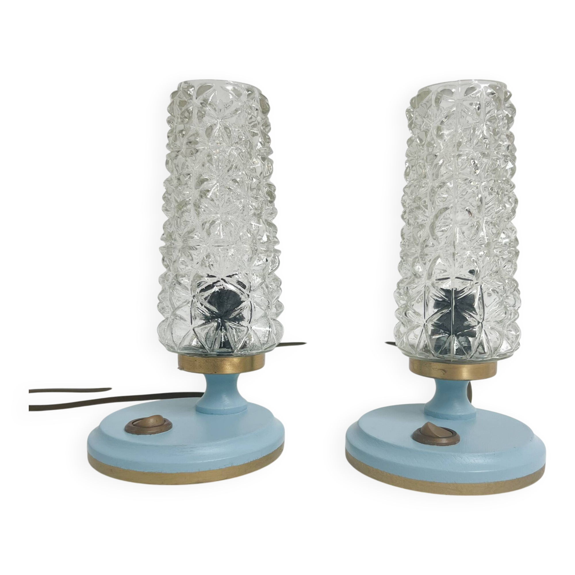 Set of 2 restored Gebr. Mölle night lights, 1960s