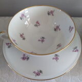 Duo of chocolate cups porcelaine de limoges